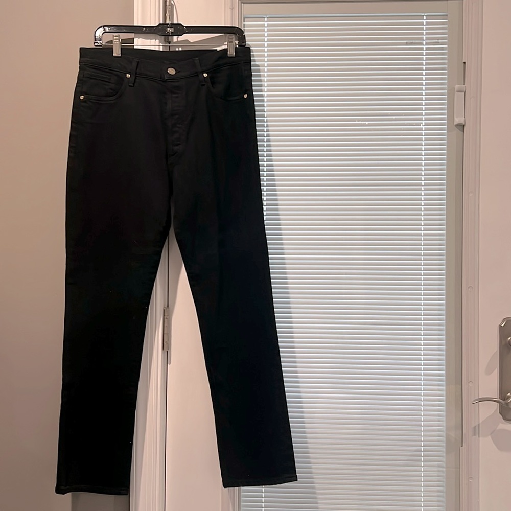 AUTHENTIC Goldsign denim jeans black with gold buttons SIZE 29